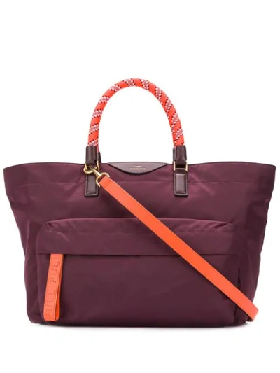 Anya Hindmarch Bungee Handle Tote Bag In Red