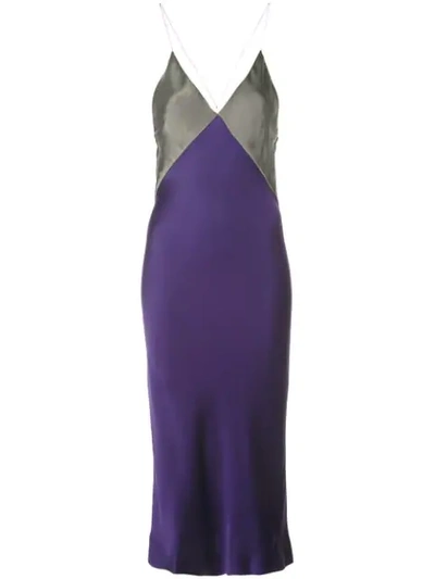Haider Ackermann Kuiper Satin Slip Dress In Purple
