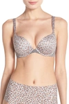 Spanx (r) Underwire Pillow Cup Push-up Plunge Bra In Mini Leopard