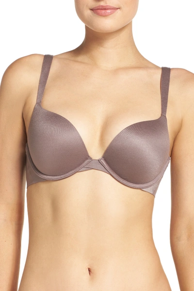 Spanx Pillow Cup Signature Push-up Plunge Bra (regular & Plus Size) (b-ddd Cups) In Umber Ash