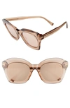 TOM FORD BARDOT 53MM SQUARE SUNGLASSES,FT0689W5301P