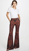 ADAM LIPPES PRINTED HIGH WAISTED FLARE trousers