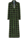 OFF-WHITE CHECKED LONG COAT