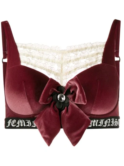 Marlies Dekkers Velvet Plunge Bra In Pink