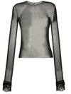 Philosophy Di Lorenzo Serafini Sheer Top In Black