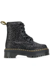 Dr. Martens' Molly Glitter Boots In Black