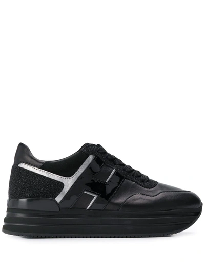 Hogan Rhinestone Sneakers - 黑色 In Black