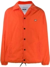 MSGM OVERSHIRT PATCH JACKET - 橘色