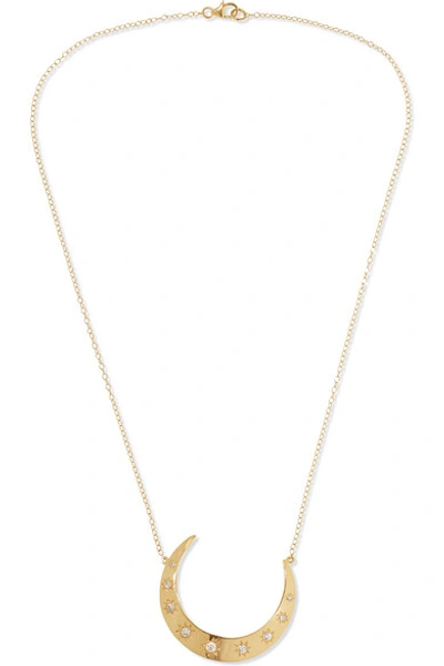 Andrea Fohrman Luna Large 18-karat Gold Diamond Necklace