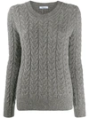 BLUMARINE SPARKLY CABLE KNIT JUMPER