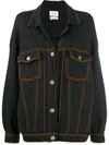 BARRIE CONTRAST-STITCH KNITTED JACKET
