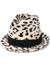 DOLCE & GABBANA LEOPARD PRINT TRILBY HAT