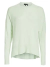 Theory Karenia Cashmere Knit Top In Opal Green