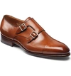 Santoni Ira Double Monk Strap Shoe In Cognac Leather