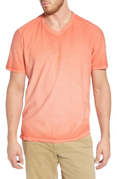 Tommy Bahama Cirrus Coast V-neck T-shirt In Mango Tango