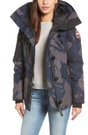 Canada Goose 'rideau' Slim Fit Down Parka In Blue Brush Camo