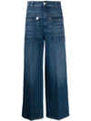 PINKO FLARED CROPPED JEANS
