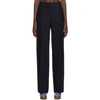 JACQUEMUS JACQUEMUS NAVY LE PANTALON MOYO TROUSERS