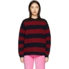 MARC JACOBS MARC JACOBS RED THE GRUNGE CREWNECK SWEATER