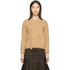 MARC JACOBS MARC JACOBS BEIGE THE WORN AND TORN CREWNECK SWEATER