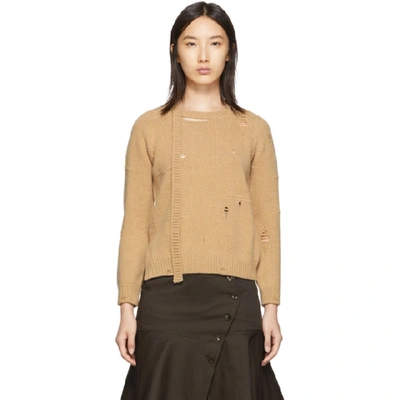 Marc Jacobs Worn Torn Knitted Jumper In 260 Beige