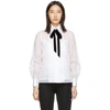 MARC JACOBS MARC JACOBS WHITE PLEATED RIBBON SHIRT