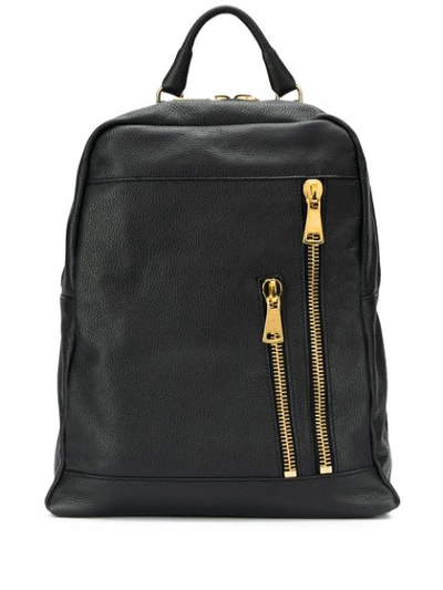 Tagliatore Scott Leather Backpack In Black