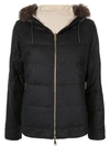 BRUNELLO CUCINELLI WOOL HOODED PADDED JACKET