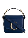 Chloé C Mini Shoulder Bag In Blue