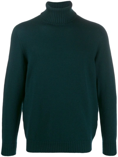 Drumohr Turtleneck Jumper In Green