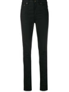 Saint Laurent High-rise Skinny Jeans In Black