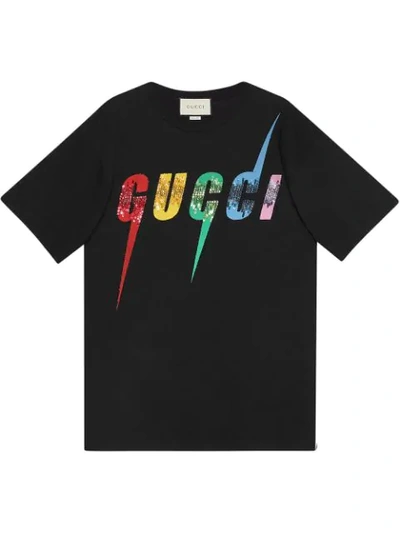 Gucci Blade印花超大款t恤 In Black