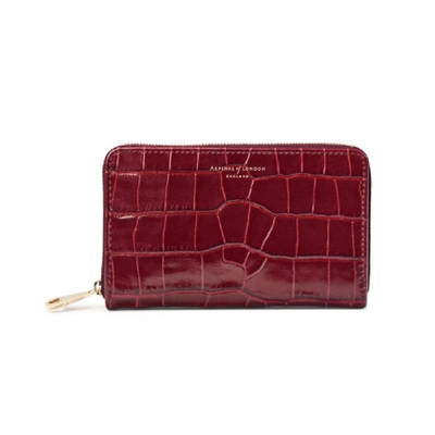Aspinal Of London Burgundy Leather Wallet