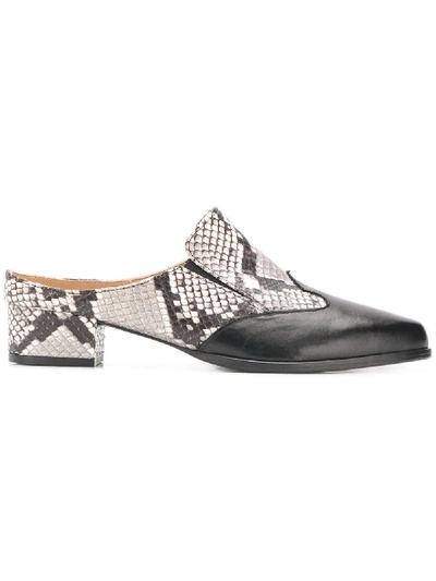 Kalda Grey Leather Heels