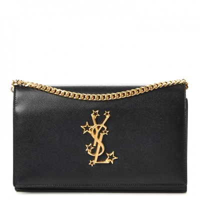 Saint Laurent Chain Wallet Star Monogram Black