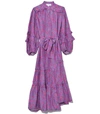 APIECE APART Gracia Flamenca Dress in Potpourri Plum