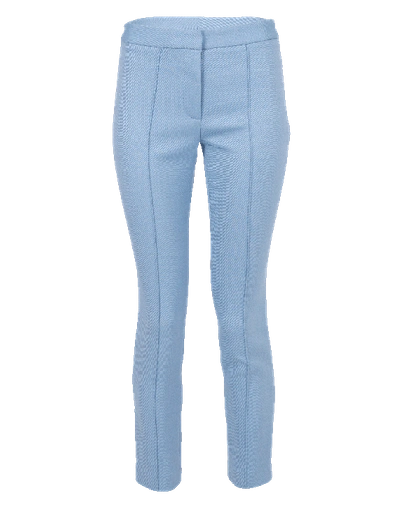 Adam Lippes Double Face Wool Cigarette Pant In Lt-blue