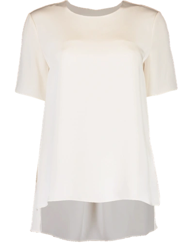 Adam Lippes Silk Crepe Top In Ivory