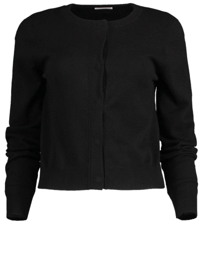 Brunello Cucinelli Crewneck Button Cardigan In Black
