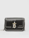 BURBERRY SMALL STUDDED MONTAGE PRINT LEATHER TB BAG