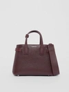 BURBERRY The Small Banner Bag in Leather and Vintage Check