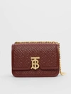 BURBERRY Small Quilted Monogram Lambskin TB Bag