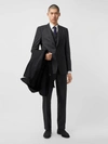 BURBERRY Classic Fit Check Wool Three-piece Suit