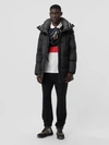 BURBERRY BURBERRY LOGO DETAIL HOODED PUFFER COAT,80188251