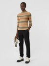 Burberry Waita Cashmere Icon-striped Tunic Sweater In Archive Beige