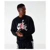 Nike Jordan Men's Jordan Mashup Jumpman Classics Fleece Crewneck Sweatshirt In White / Black