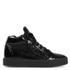 Giuseppe Zanotti Justy Patent Leather Sneakers In Black