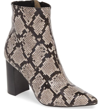 Jeffrey Campbell Raven Bootie In Snake Print Leather