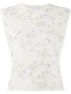 GIAMBATTISTA VALLI FLORAL EMBROIDERED KNITTED TOP