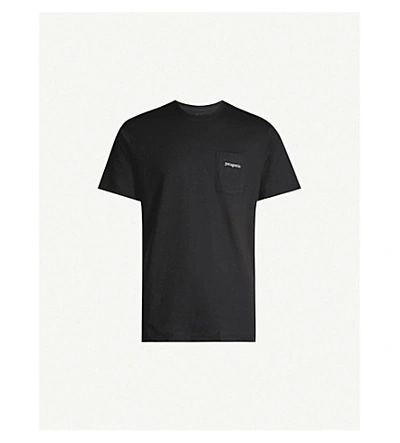 Patagonia Responsibili-tee Logo-print Jersey T-shirt In Black